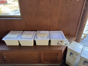 タオルがある足湯