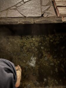 水上温泉の足湯の様子